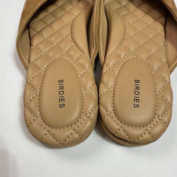 Birdies The Swan Golden Oak Suede Pointed Toe Mule Size 8.5 Slipon Comfort READ - Picture 7 of 16